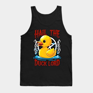 Hail the Duck Lord Pun Meme Men Women Funny Halloween Tank Top